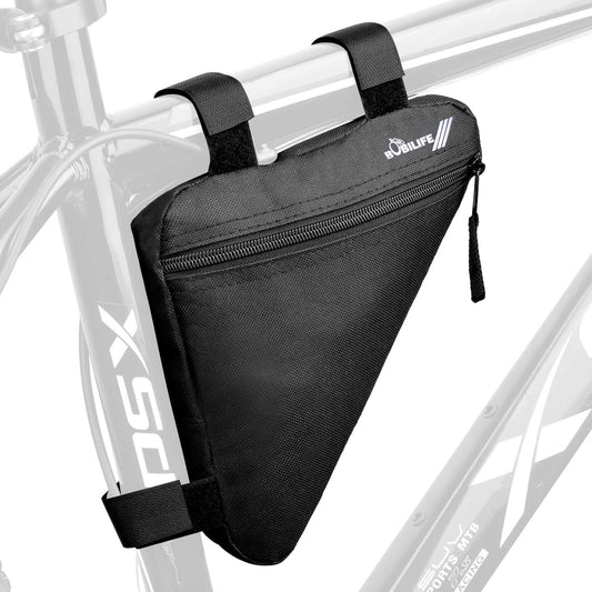 Bike Triangle Frame Bag - Bicycle Cycling Storage Triangle Top Tube Front Pouch Saddle Bag for Road and Mountain Bikes