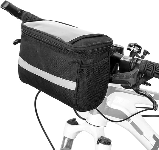 Bike Baskets Bag with Reflective Stripe Bicycle Handlebar Bag Bike Frame Bag Bicycle Bag Bike Front Tube Bag Bike Pannier Bag